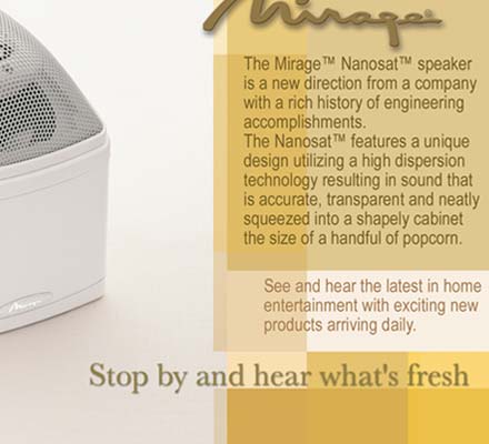 Audio Video dealer speaker advertisments